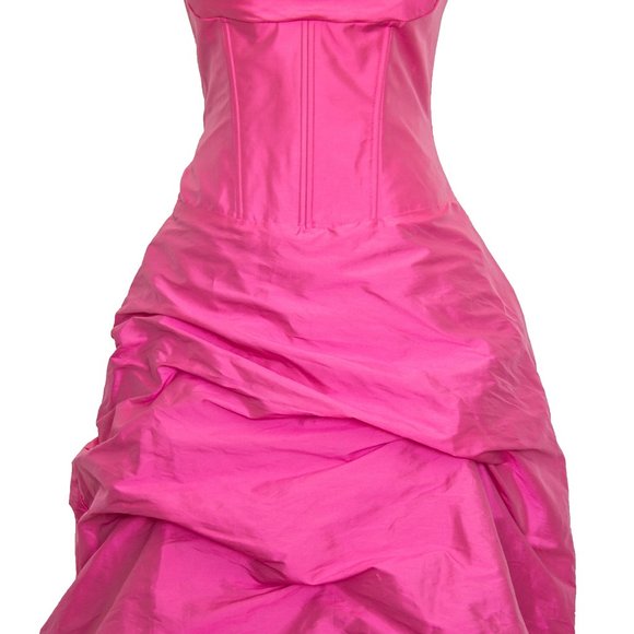 BLONDIE NITES Strapless Pink Beaded Corset Full Length Prom Dress Small New - Picture 2 of 3
